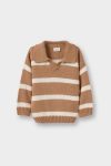 Boys' Striped Polo Neck Knit Sweater