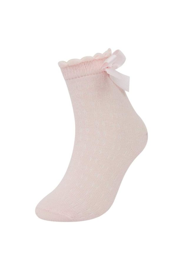 Non-Slip Sole 2-Pack Cotton Long Socks for Baby Girls
