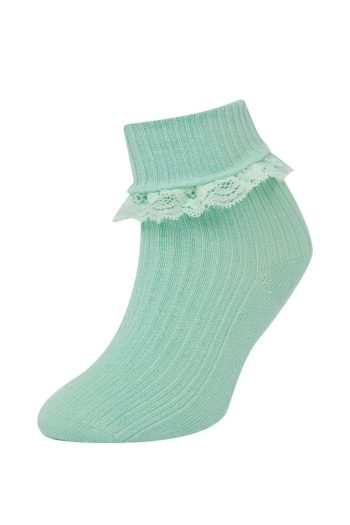 Seamless Cotton Long Socks for Baby Girls - Set of 3