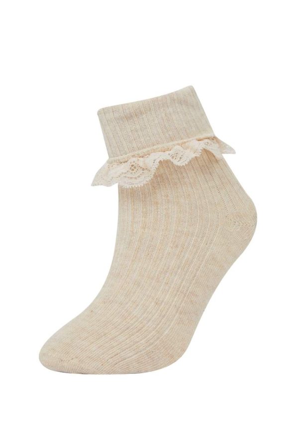 Seamless Cotton Long Socks for Baby Girls - Set of 3