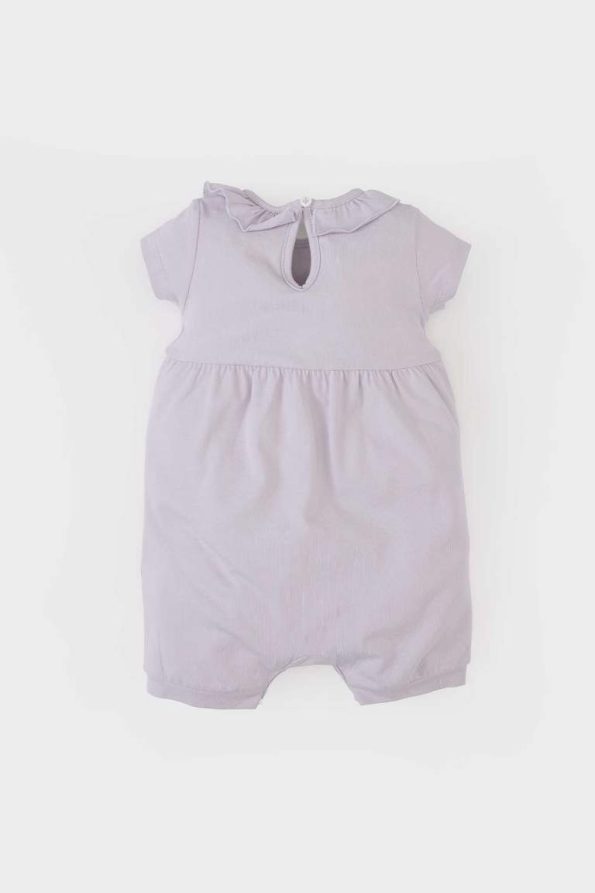 Newborn Baby Girl Rainbow Print Short-Sleeve Romper