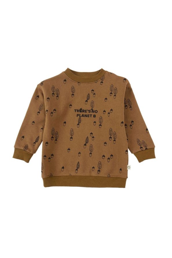 Children's Tracksuit with Hazelnut Pattern in Organic Cotton