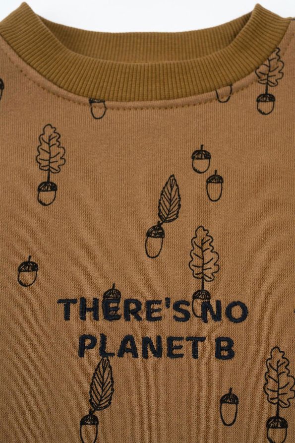 Children's Tracksuit with Hazelnut Pattern in Organic Cotton