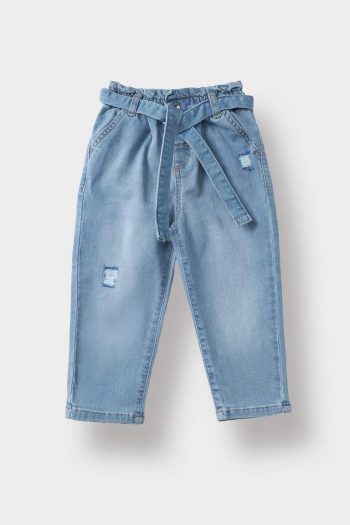 Girls' Baby Paperbag Straight Leg Jeans