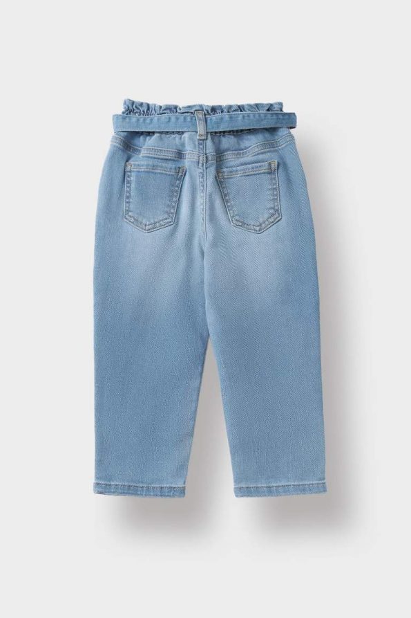Girls' Baby Paperbag Straight Leg Jeans