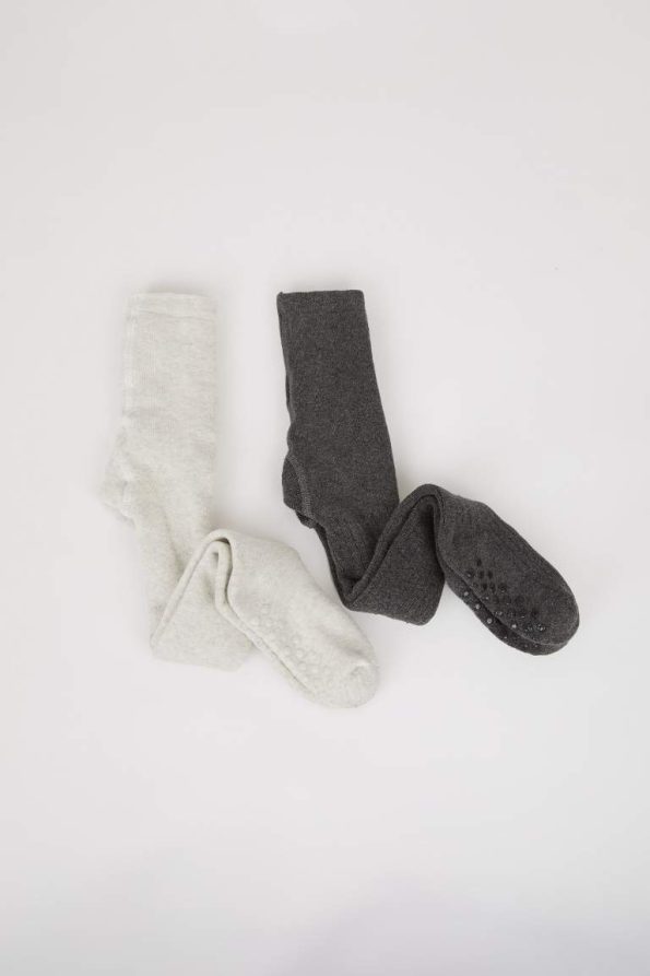 Seamless Cotton Tights for Baby Boys - Set of 2