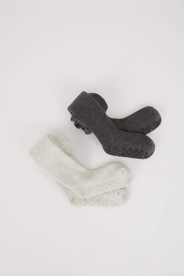 Seamless Cotton Tights for Baby Boys - Set of 2