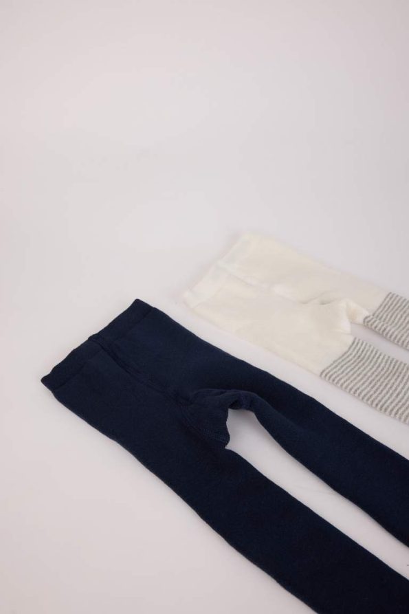 Boys' Seamless Cotton Tights - Set of 2