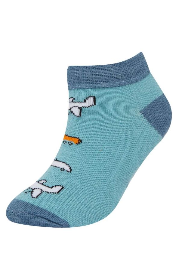 Non-Slip Sole 4-Pack Cotton Socks for Baby Boys