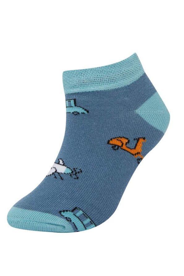 Non-Slip Sole 4-Pack Cotton Socks for Baby Boys