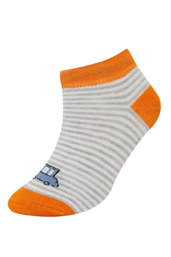 Non-Slip Sole 4-Pack Cotton Socks for Baby Boys