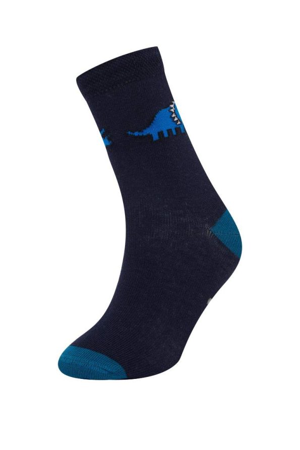 Boys' Non-Slip Cotton Long Socks Set of 5