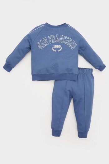 Boys' 2-Piece Set Printed Sweatshirt with Elastic Waist Pants