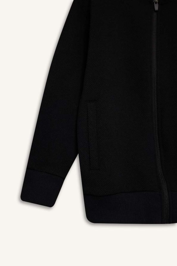 Boys' College Collar Zip-Up Pocket Bomber Jacket