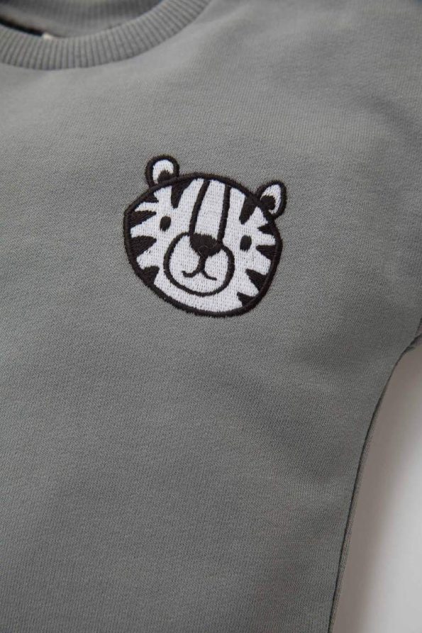 Boys' Two-Piece Set Printed Sweatshirt with Elastic Waist Jogger Pants