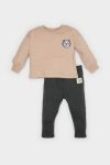 Boys' 2-Piece Printed Sweatshirt with Elastic Waist Pants