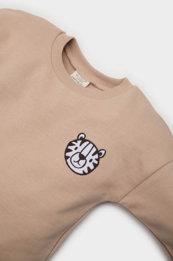 Boys' 2-Piece Printed Sweatshirt with Elastic Waist Pants