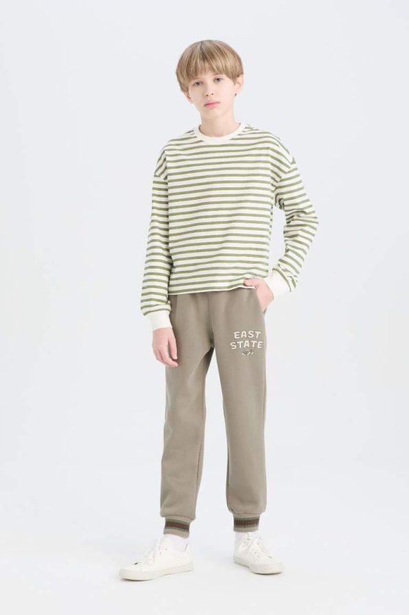 Boys' Printed Sweatpants with Elastic Waist and Pockets