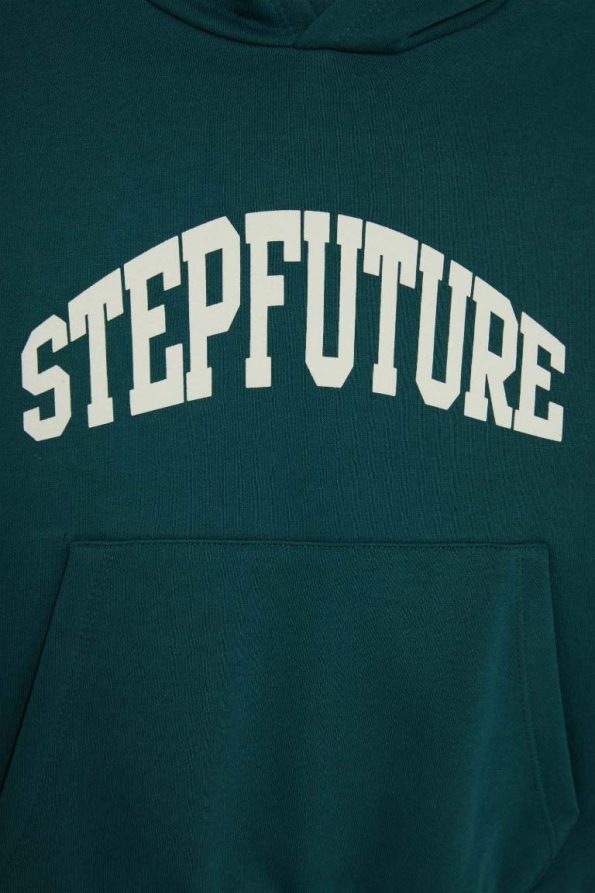 Boys' Hooded Printed Pocket Sweatshirt