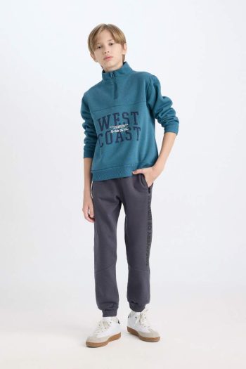 Boys' Half-Zip Printed Sweatshirt