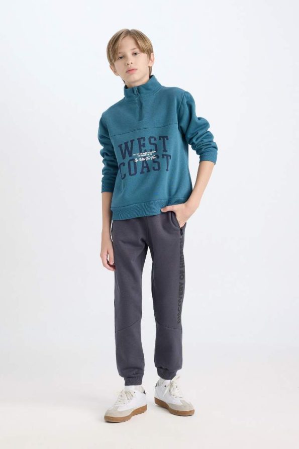 Boys' Half-Zip Printed Sweatshirt