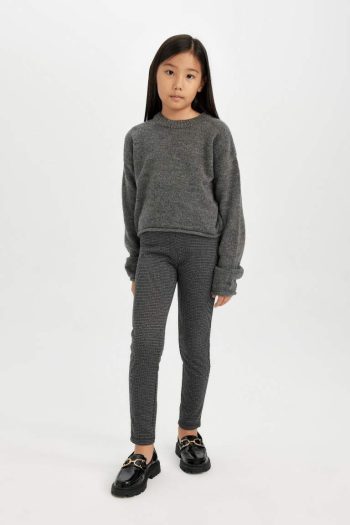 Girls' Basic Solid Standard Length Leggings