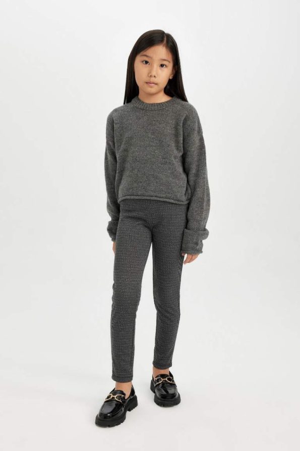 Girls' Basic Solid Standard Length Leggings