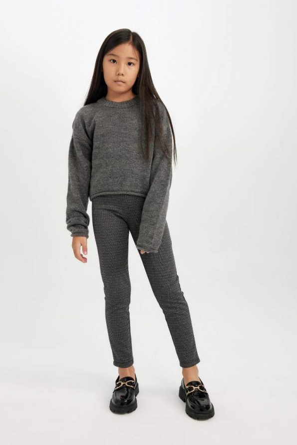 Girls' Basic Solid Standard Length Leggings