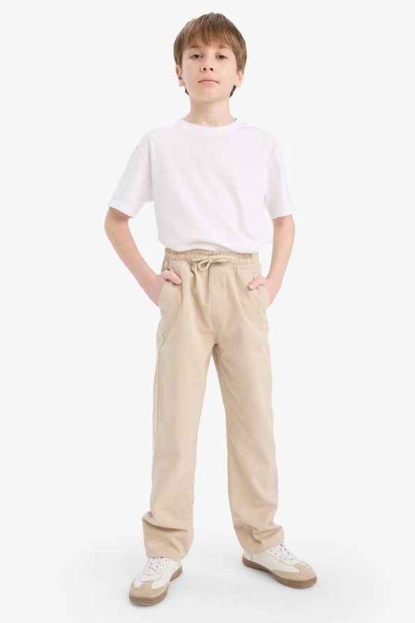 Boys' Straight Leg Basic Gabardine Trousers