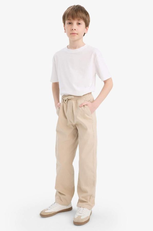 Boys' Straight Leg Basic Gabardine Trousers