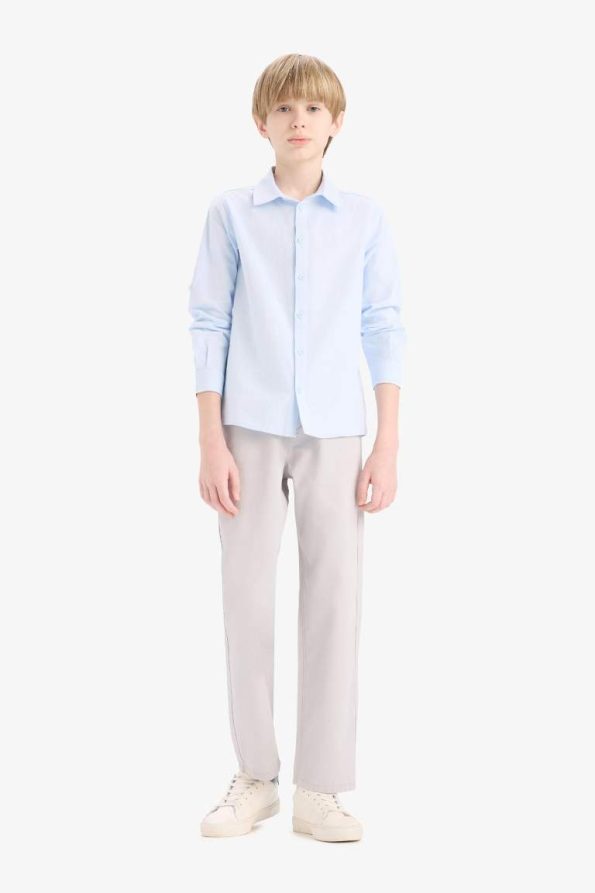Boys' Basic Straight Leg Gabardine Trousers