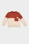 Boys' Soft-Fleeced Color Block Crew Neck Sweatshirt