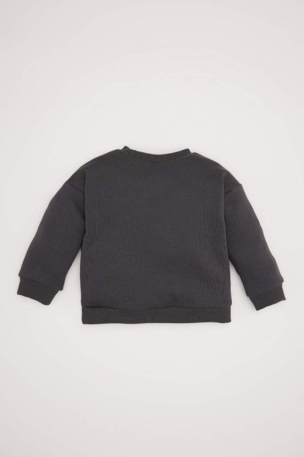 Girls' Baby Bicycle Neck Bow Sweatshirt