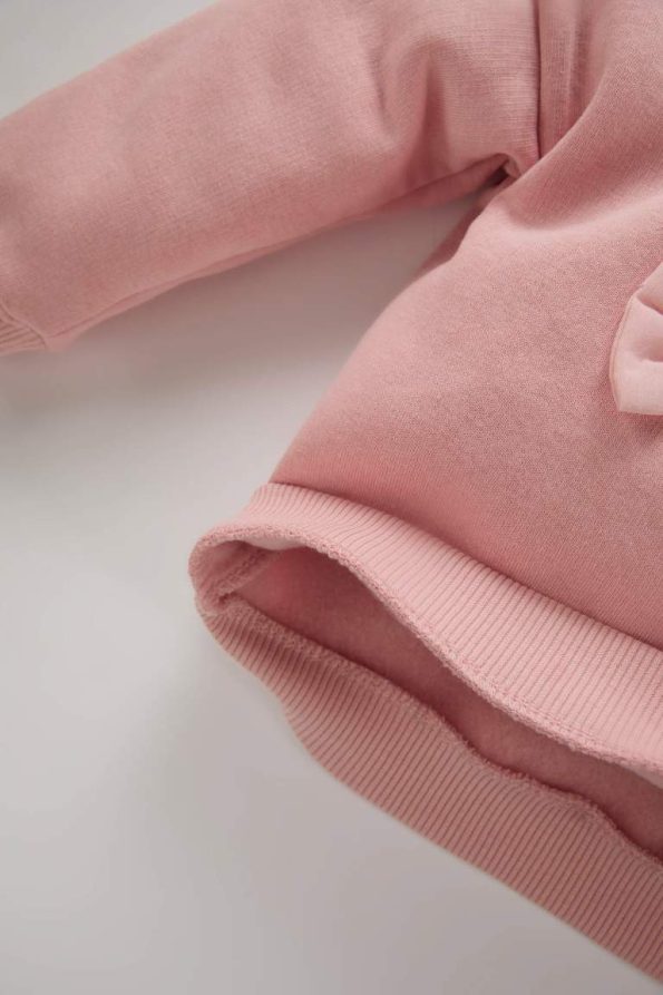 Girls' Baby Crew Neck Bow Sweatshirt