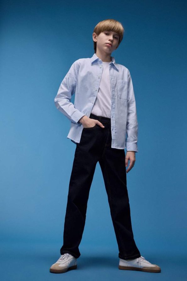 Boys' Straight Fit Basic Denim Jeans