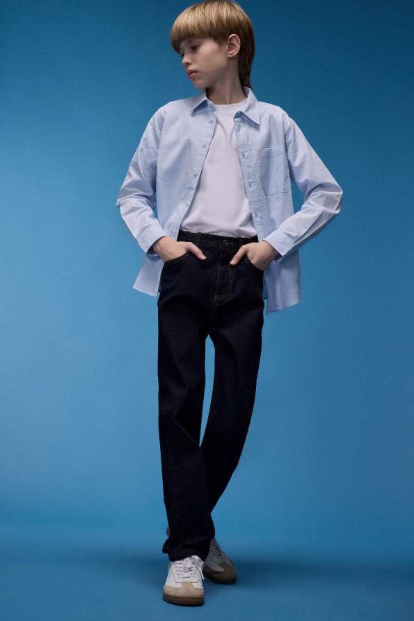 Boys' Straight Fit Basic Denim Jeans
