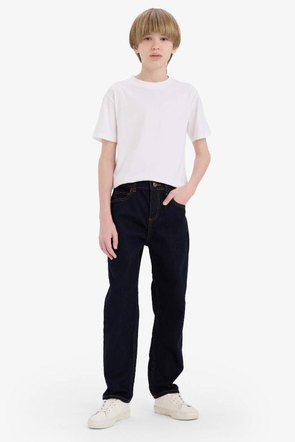 Boys' Straight Fit Basic Denim Jeans