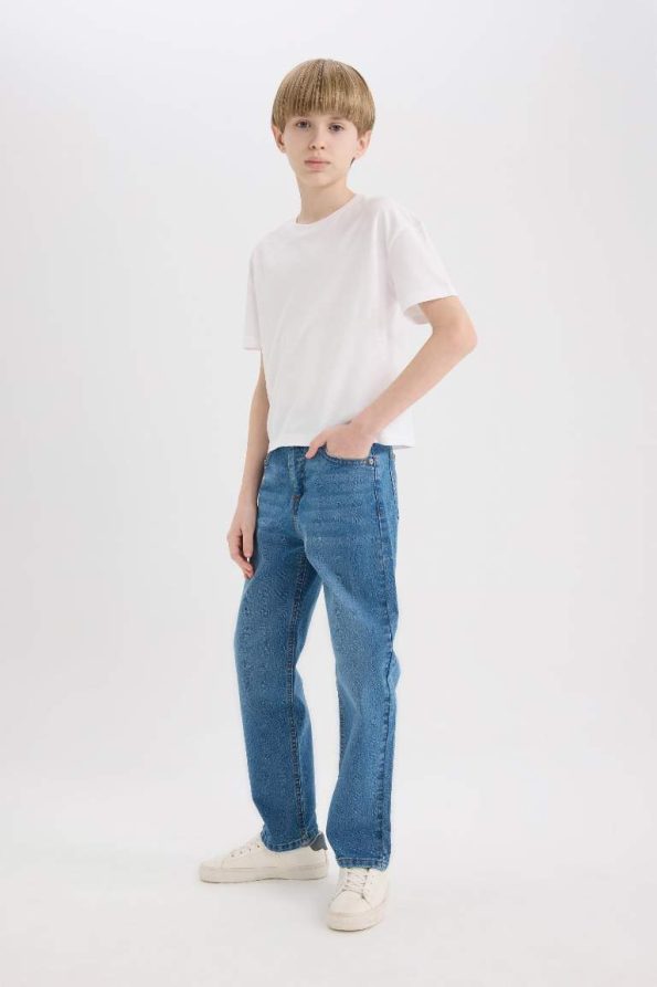 Boys' Straight Fit Basic Denim Jeans