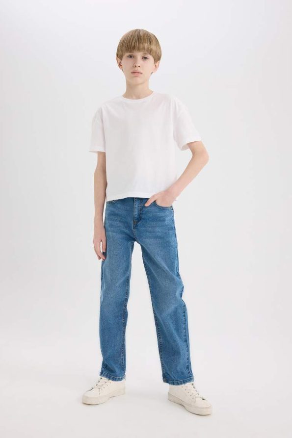 Boys' Straight Fit Basic Denim Jeans