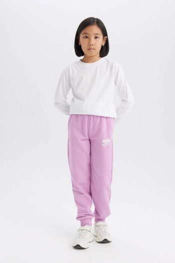 Girls' Elastic Waist Printed Jogger Pants