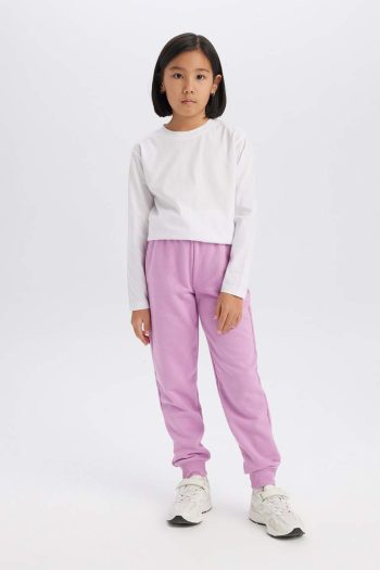 Girls' Elastic Waist Printed Jogger Pants