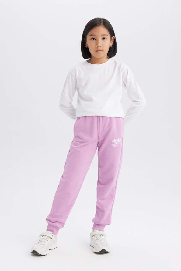 Girls' Elastic Waist Printed Jogger Pants