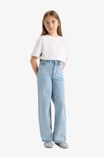 Girls' Wide Leg Jean Pants