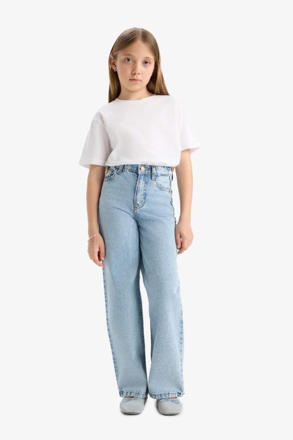 Girls' Wide Leg Jean Pants