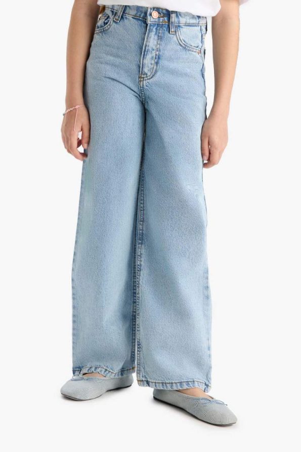 Girls' Wide Leg Jean Pants