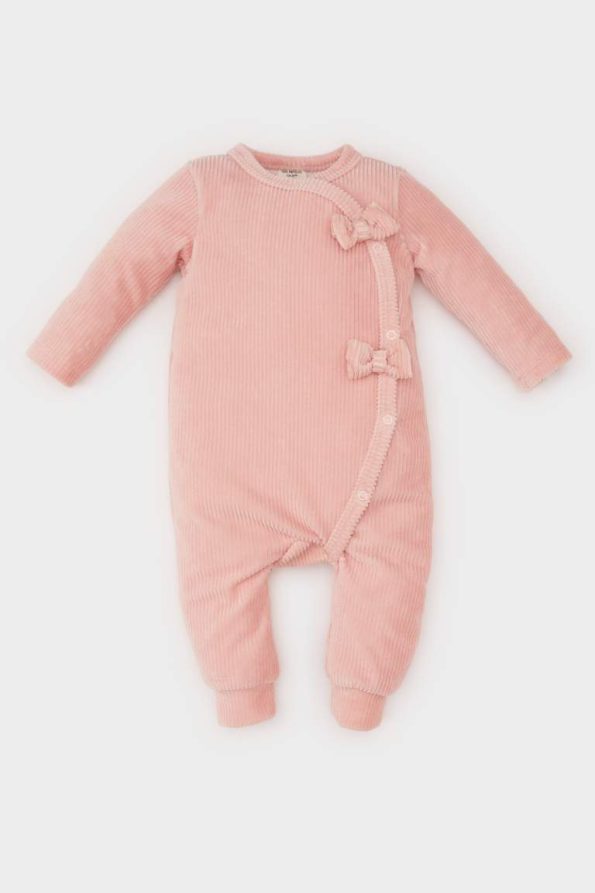 Baby Girl Newborn Long Sleeve Velvet Jumpsuit