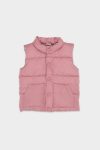 Girls' Waterproof Reversible Stand-Up Collar Snaps Puffer Vest