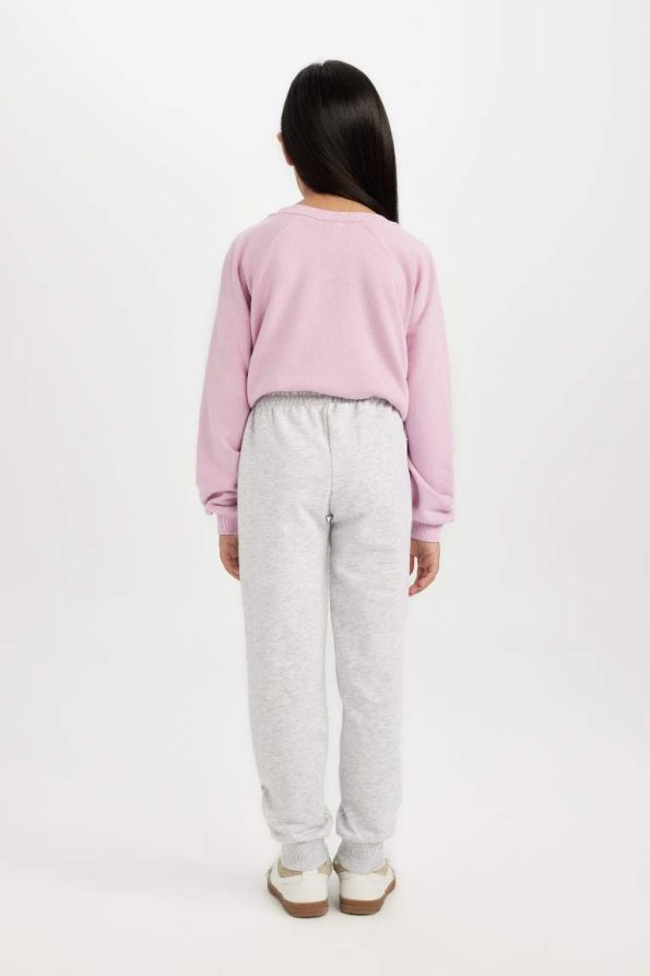 Girls' Printed Jogger Sweatpants with Elastic Waistband