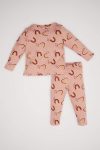 Girls' Baby Pajama Set with Rainbow Print