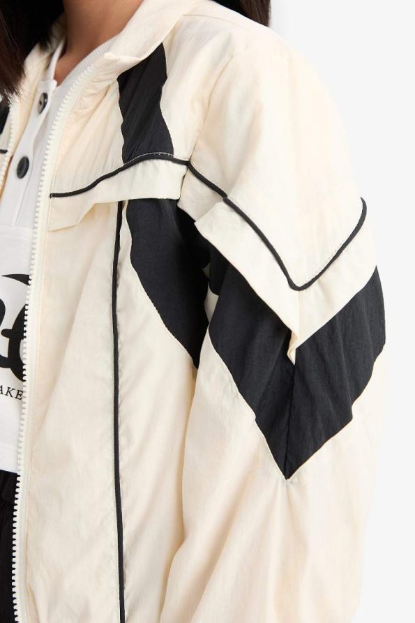 Girls Waterproof Hooded Zip-Up Raincoat